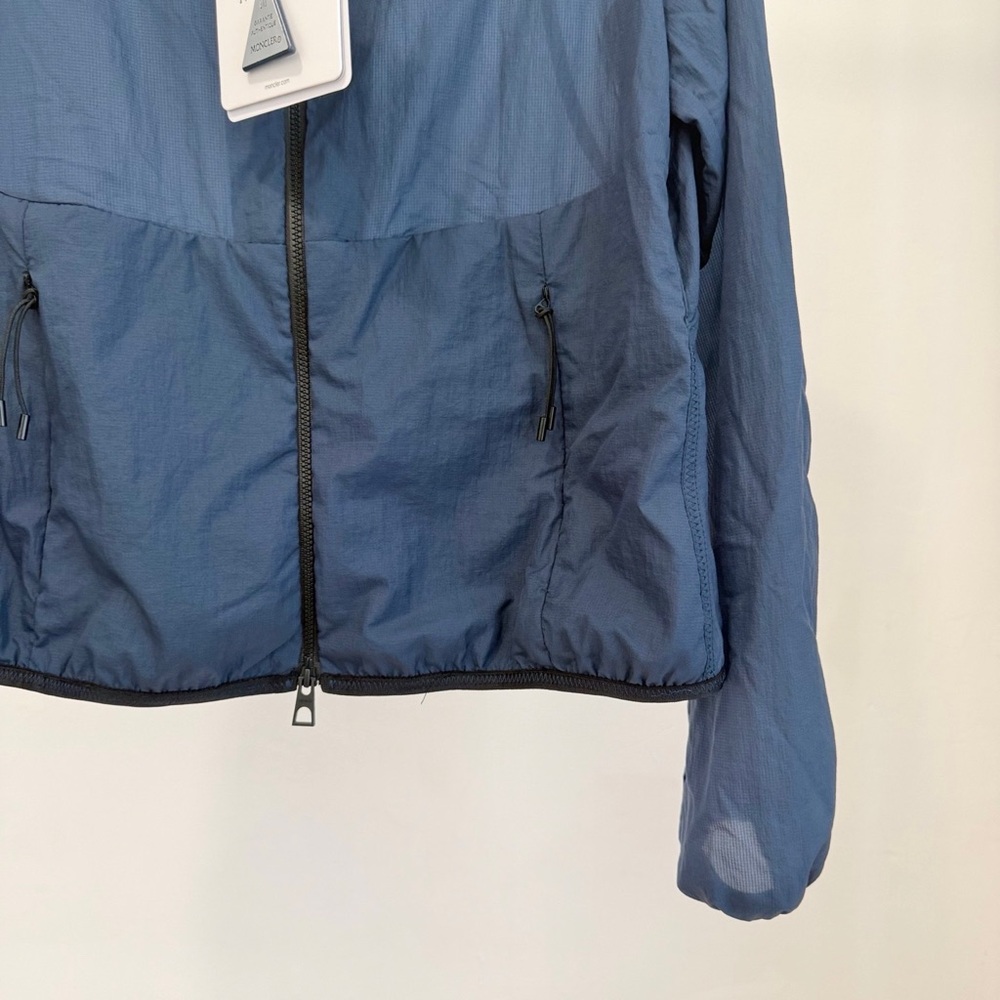 Moncler Navy Hooded Packable Windbreaker Jacket - Picture 4 of 6